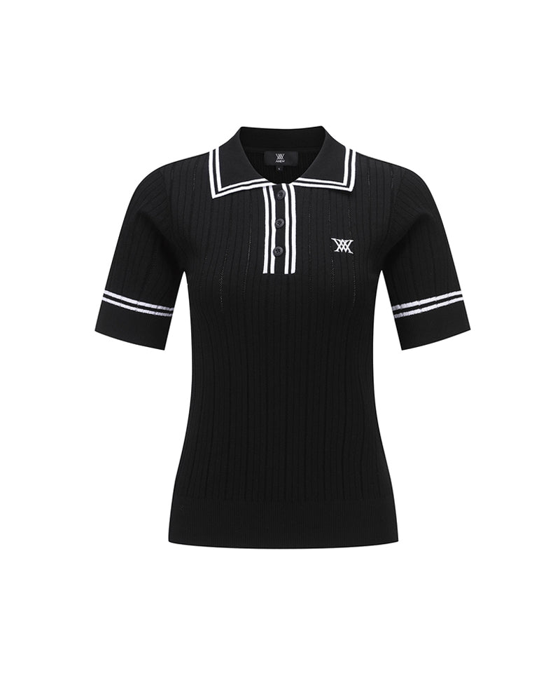ANEW Golf Women's Collared Essential Short Sweater - Black