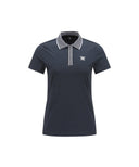 ANEW Golf Women's Knit Collar Short T-Shirt - D/Gray