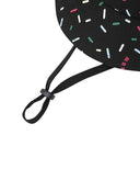 Sprinkle Donut Pattern Bucket Hat - Black