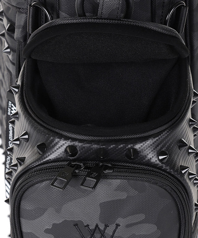 Dark Camo Stand Bag - Black
