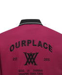 Men's Back Big Logo Long T-Shirt - Burgundy