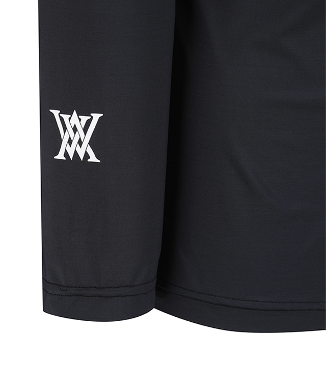 Men's Cold Fabric High Neck T-Shirt - Black