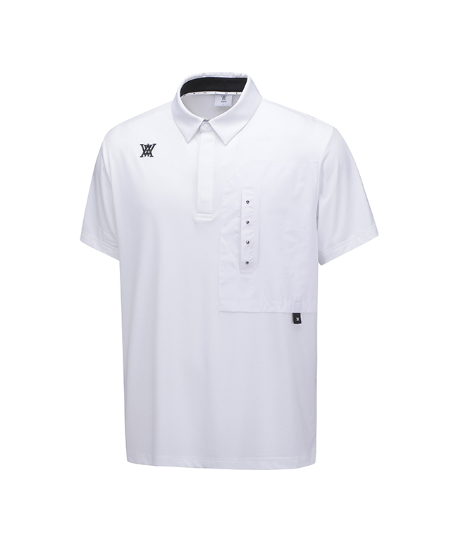 Men's Front Chest Pocket Short T-Shirt - White