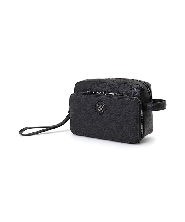 Detachable Monogram Pouch - Black