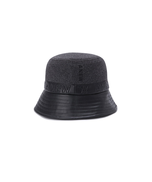 Mixed Wool Bucket Hat - Black