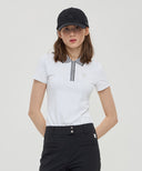 ANEW Golf Women's Knit Collar Short T-Shirt - White