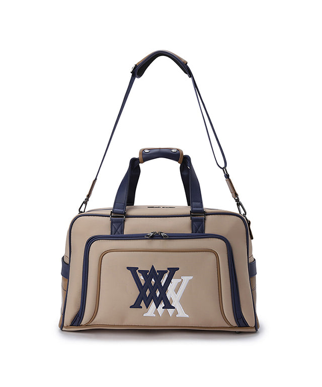 Double Logo Boston Bag - Beige