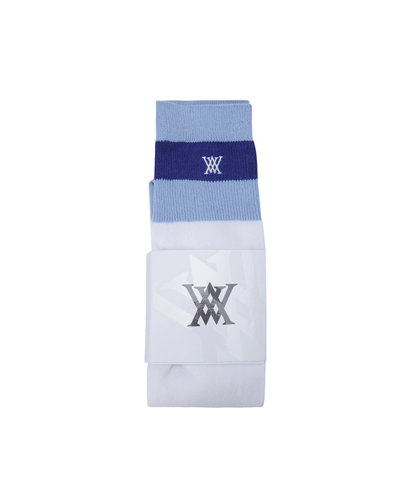 ANEW Golf Women's Three-Tone Knee Socks - Sky Blue