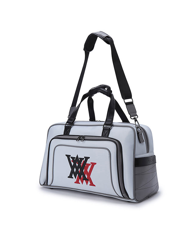 Double Logo Boston Bag - White