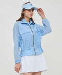 [Signature] Women's High Neck Point Jacket - Sky Blue