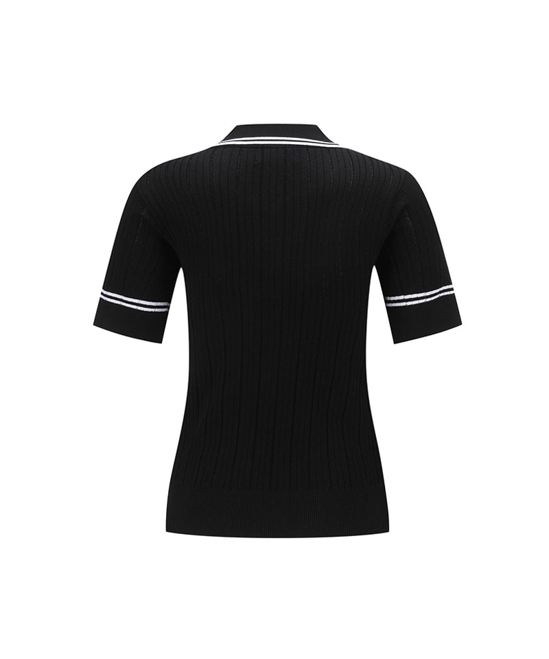 ANEW Golf Women's Collared Essential Short Sweater - Black
