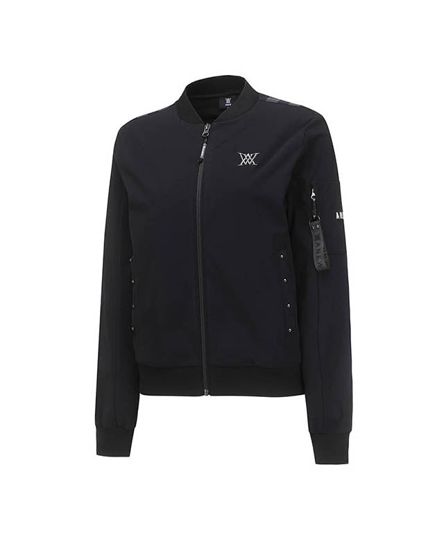 Women's Signature Tricot Set Up Jacket -Black