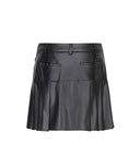 Women's Leather Half Pleats SQ - Black