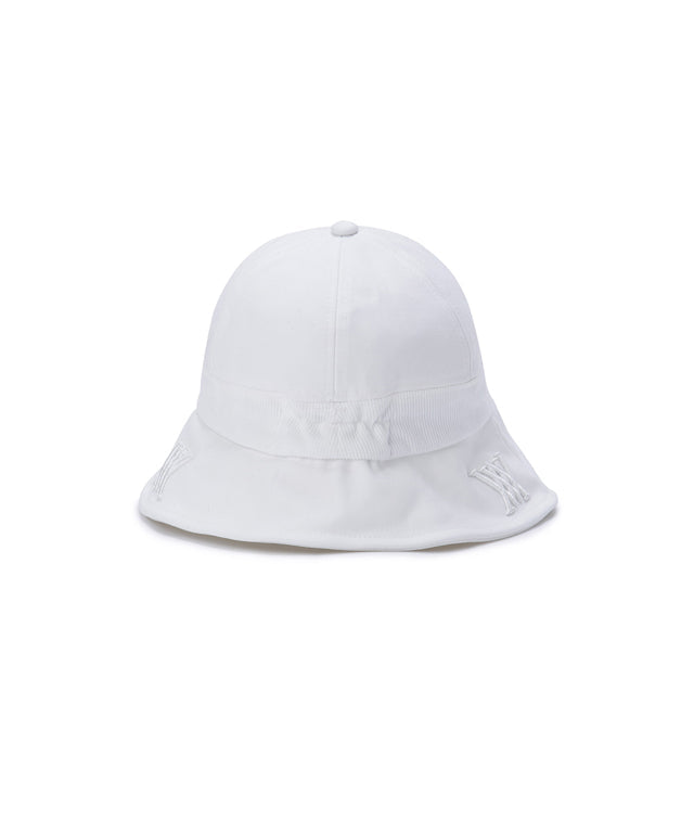 Women's Logo Unbalanced Bucket Hat - White