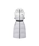 Women's Long Length Down Vest - Ivory