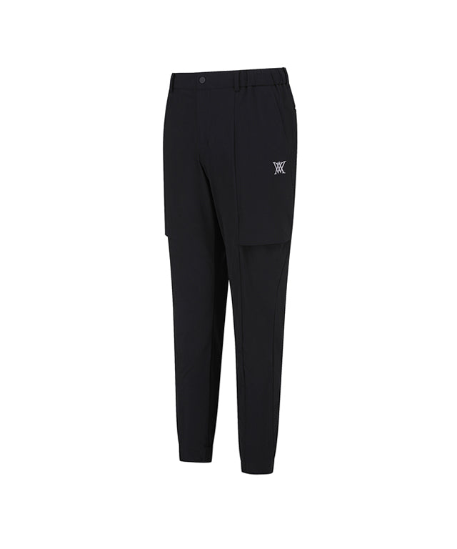 Men's Tricot Ventilation Long Pants - Black