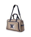 Double Logo Boston Bag - Beige