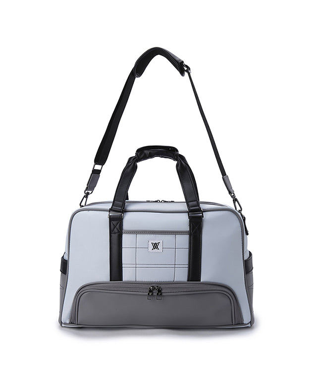 Double Logo Boston Bag - White