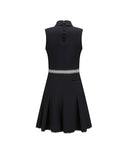 Women's Sleeveless Flare One Piece - Black