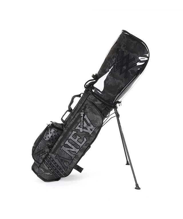 Dark Camo Stand Bag - Black