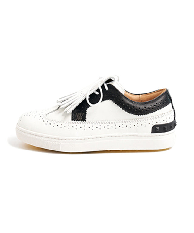 Women's Tassel Sunflower Shoes 01 - White/Black