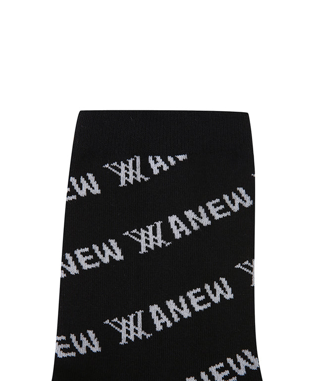 Diagonal Logo Repeat Long Neck Socks - Men's