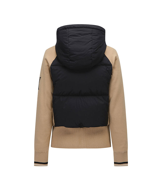 Women's Hybrid Hoodie Jacket - Beige