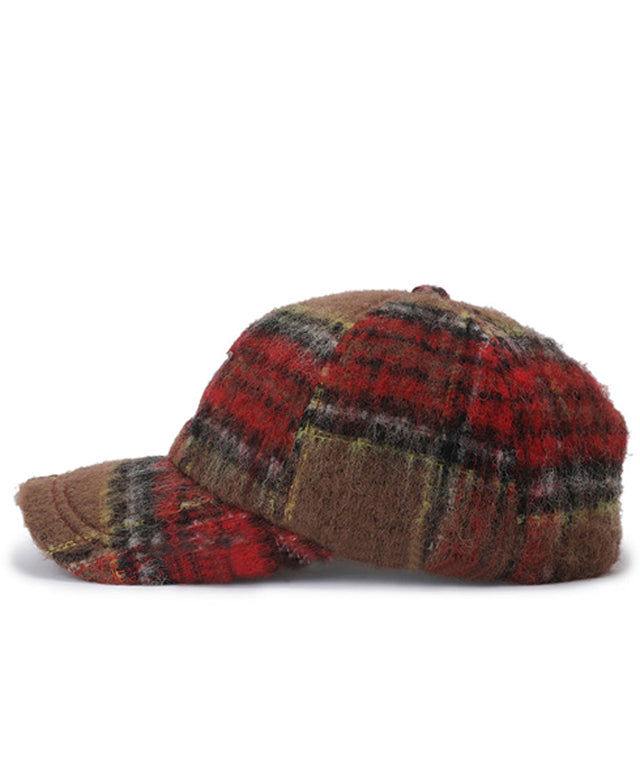Check Ball Cap - Red