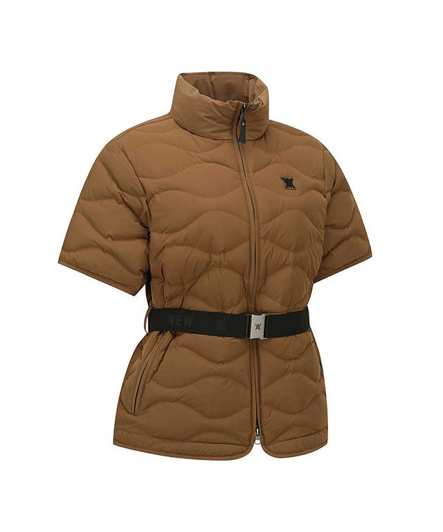 Women's Short Sleeve Tube Down JK - Beige