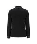 Women's Nap Collar Long T-shirt - Black