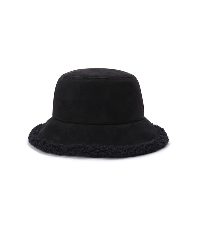 Women's Fluffy Bucket Hat - Black