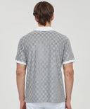 ANEW Golf Men's Terry Check Block Short T-Shirt - Gray