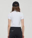 ANEW Golf Women's Knit Collar Short T-Shirt - White