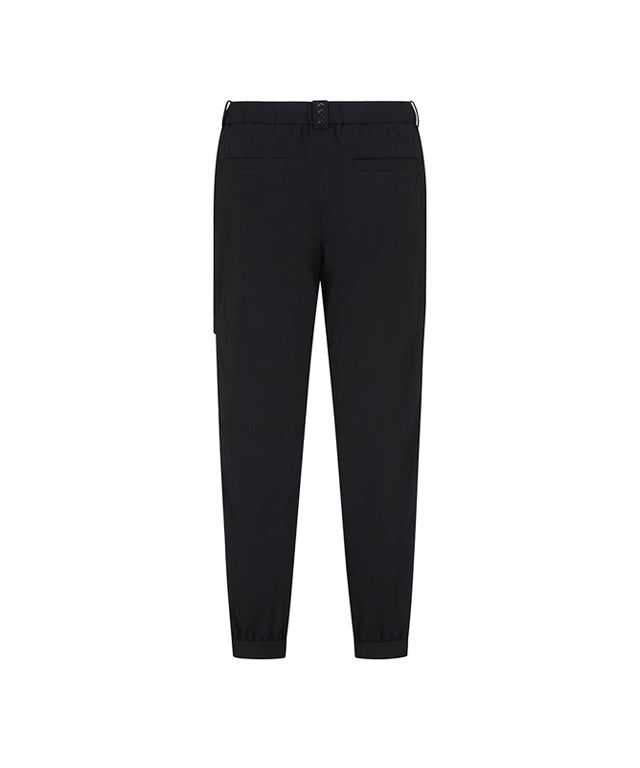 Men's Tricot Ventilation Long Pants - Black