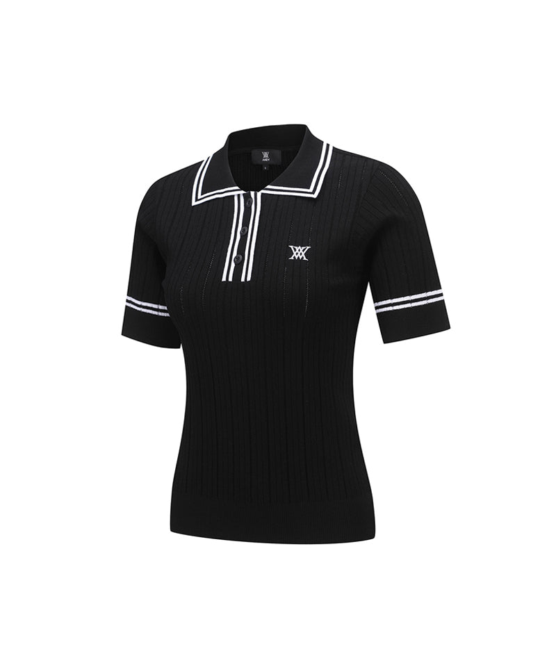 ANEW Golf Women's Collared Essential Short Sweater - Black