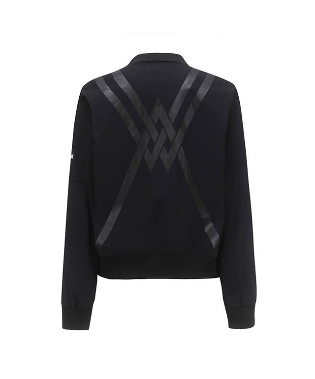 Women's Signature Tricot Set Up Jacket -Black