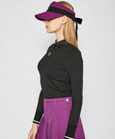 Women's Back Zip Point Long T-Shirt - Black