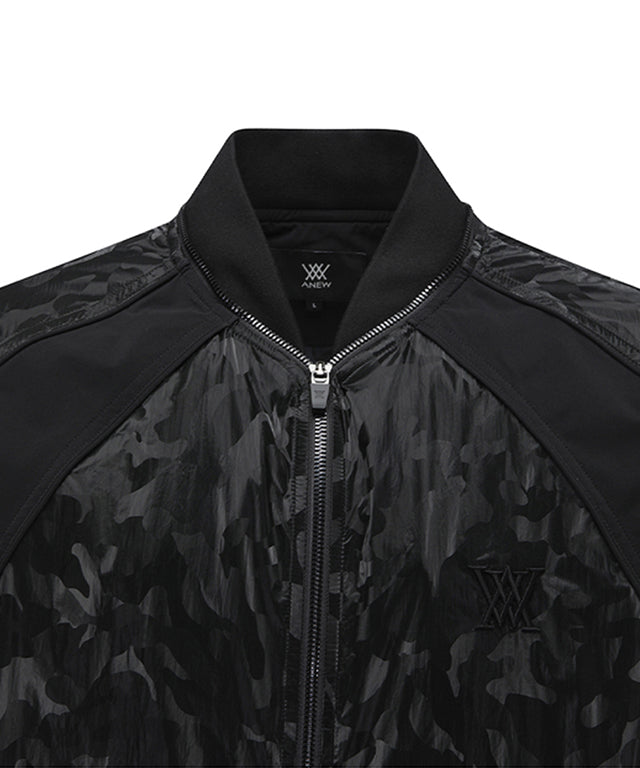 Men's Camo Mix MA-1 JK - Black