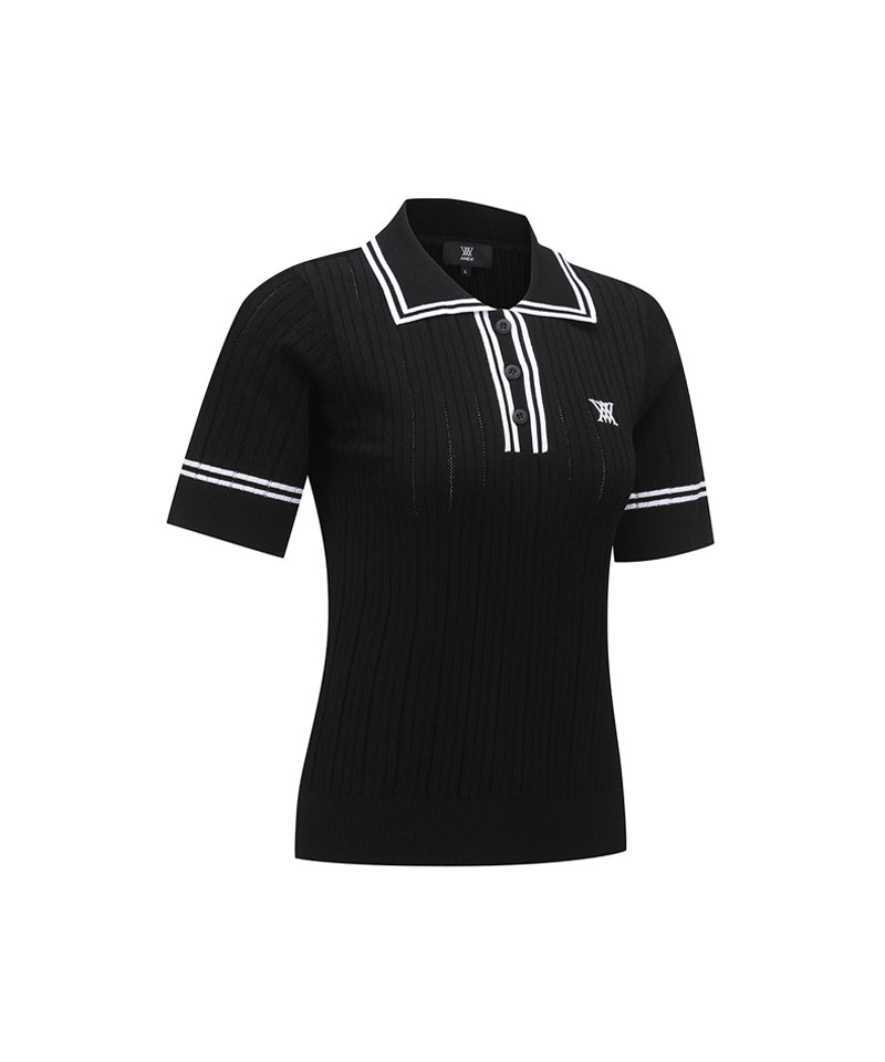 ANEW Golf Women's Collared Essential Short Sweater - Black