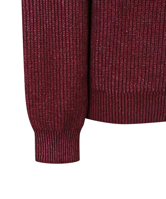 Men's Dyed Pullover - Wine