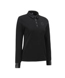Women's Nap Collar Long T-shirt - Black