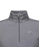 Women's Zipper Point Golgi Long T-shirt - Gray