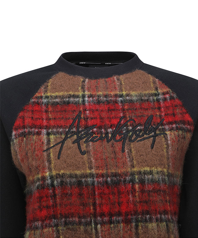 Women's Check Point Sweatshirt - Black