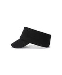 Solid Knit Visor - Black