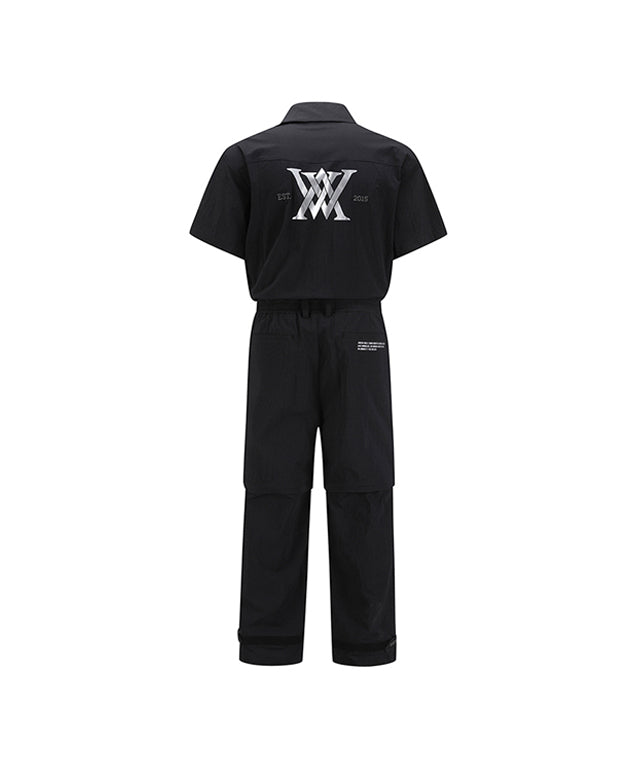 Men's Detailable Jumpsuit - Black