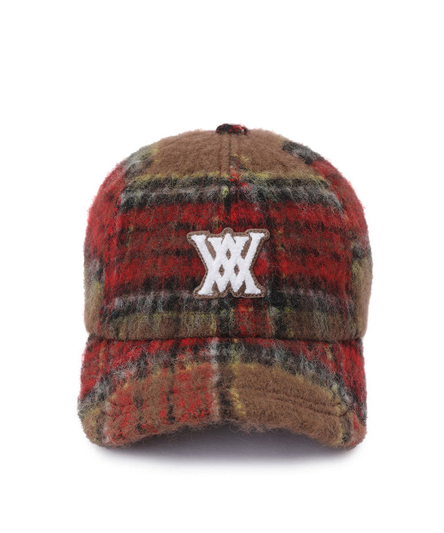 Check Ball Cap - Red