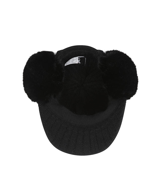 Women's Angora Knit Cap - Black