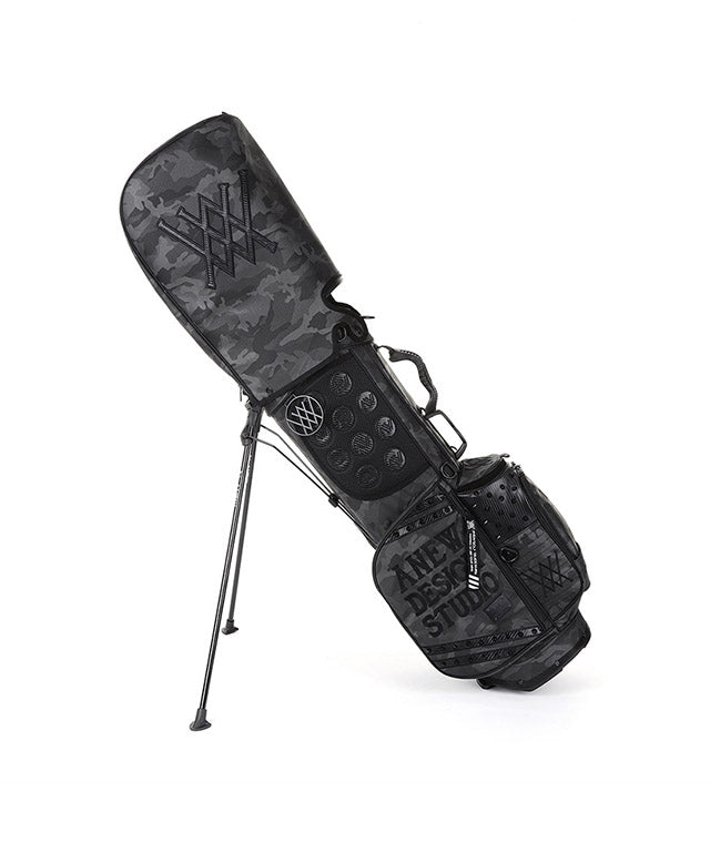 Dark Camo Stand Bag - Black