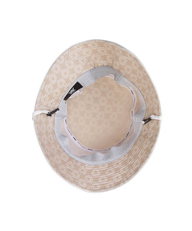 Monogram Round Taping Bucket Hat - Beige
