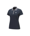 ANEW Golf Women's Knit Collar Short T-Shirt - D/Gray